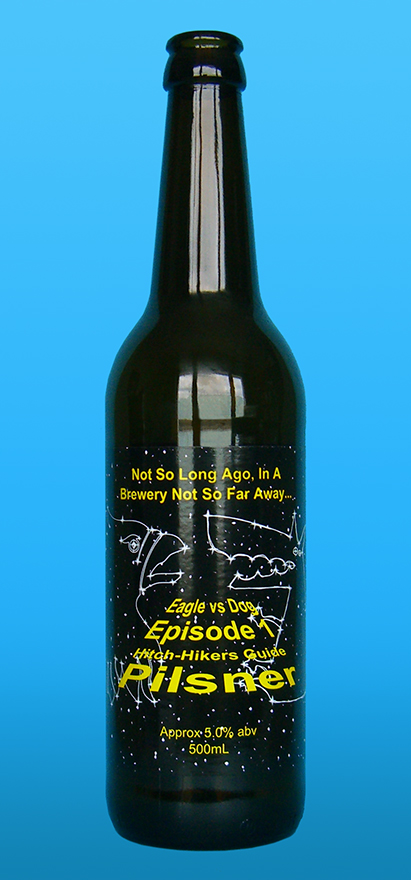 Our Beers, Eagle vs Dog - Episode 1 Hitch-Hikers Guide Pilsner, Eagle vs Dog Episode 1 Hitch-Hikers Guide Pilsner